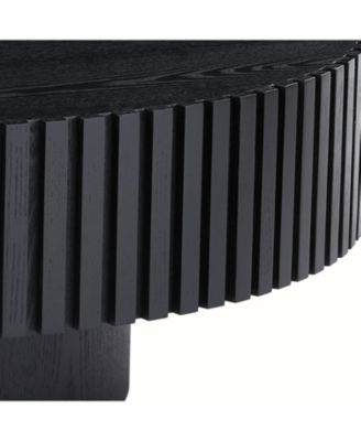 Black MDF Modern Drum Coffee Table