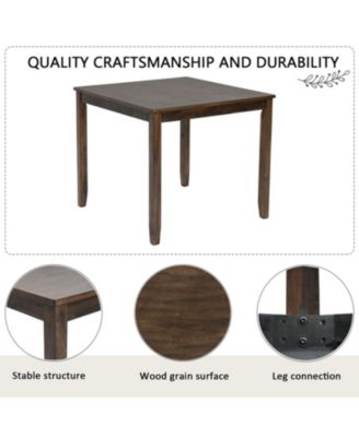5-Piece Dark Walnut Dining Set