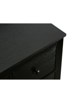 Black 10-Drawer Dresser - Wide Chest, Sturdy & Safe