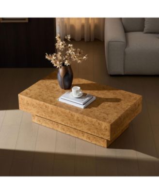 Faux Burl Wood Coffee Table - Mid-Century Modern