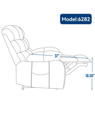 Lift Recliner Heat Massage Dual Motor Infinite Position Blue