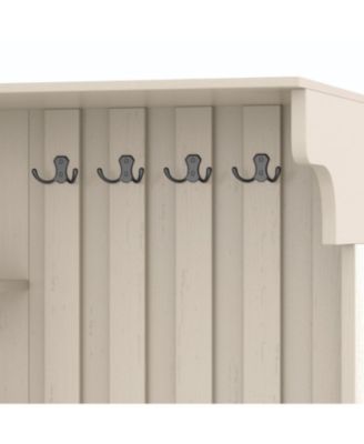 Hall Cabinet with Storage & Hooks