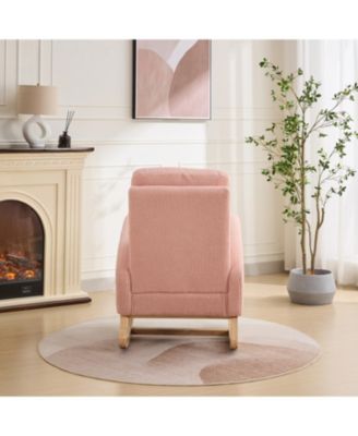 Sherpa Glider Rocking Chair - Nursery/Living Room - Pink