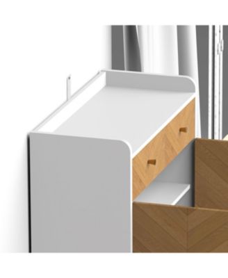 4-Tier Shoe Cabinet with Drawers & Doors