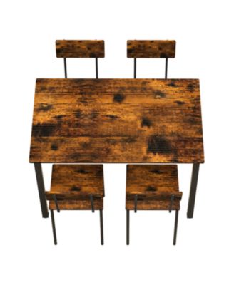 Streamdale Metal & Wood Dining Set for 4