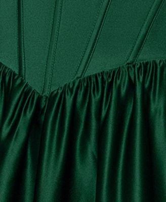 Juniors' Lamour Twist Front-Corset Ball Gown