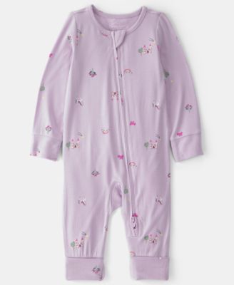 Baby Girls' Fairytale 2-Way Zip Sleep and Play Pajama