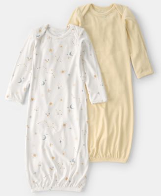 Baby Boys' or Baby Girls' Constellation Long-Sleeve Sleeper Gowns, 2-Pack