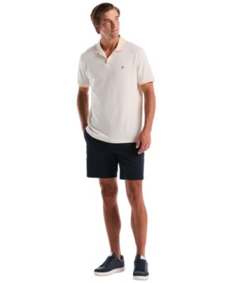 Men's Jacquard Honeycomb Pull-On Polo Shirt