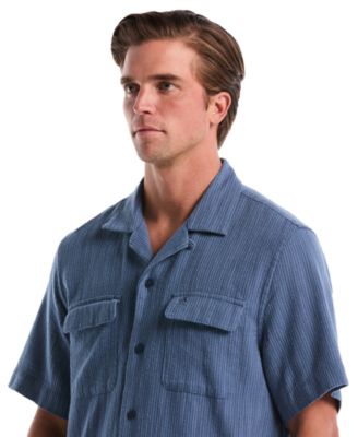 Men's Textured Camp Collar Shirt