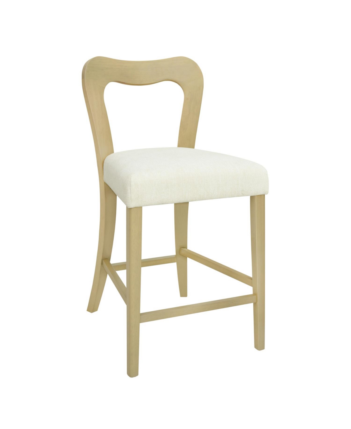 Streamdale Counter Stool Without Arm(light ash+beige) Set of 2