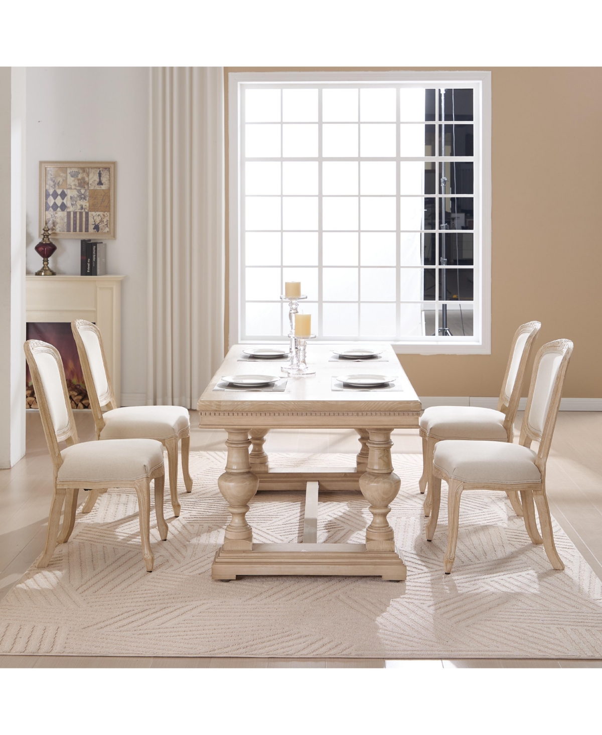 Streamdale Furniture Streamdale French Country Upholstered Dining Chairs, Set of 2