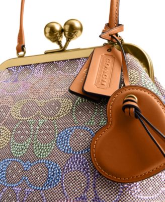 Kisslock Small Crystal Signature Jacquard Frame Bag 16