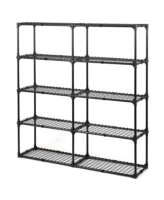 Streamdale Heavy-Duty 5-Shelf Wire Rack with Cover (2-Pack), 1100 lbs Capacity