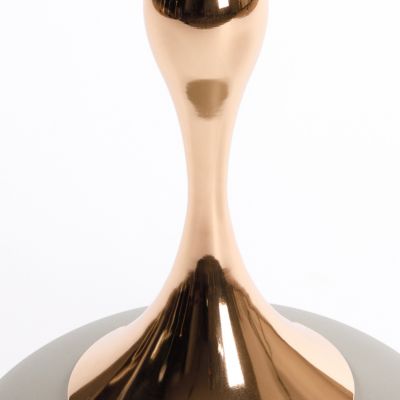 Streamdale Modern Round Coffee Table, Metal Pedestal Table for Small Spaces