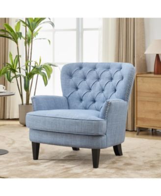 Upholstered Lounge Chair with Trim