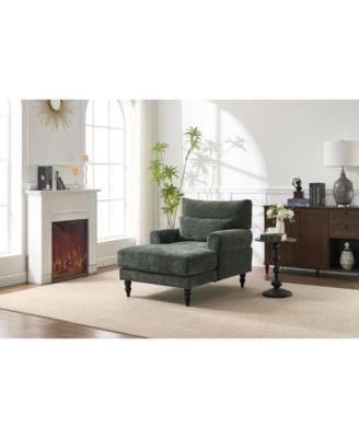Streamdale Green Chaise Lounge Indoor Sofa Recliner