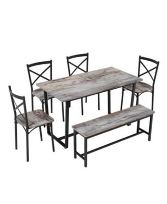 6-Piece Dining Set- Kitchen Table for Small Spaces