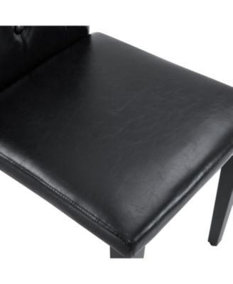 Black PU Dining Chairs (4-Pack)