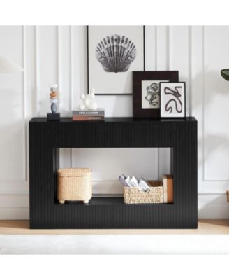 55" Modern Slatted Console/Entryway Table