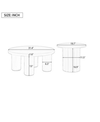 Round Coffee Table Set of 2