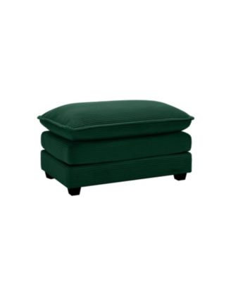 Green Corduroy Ottoman Footstool