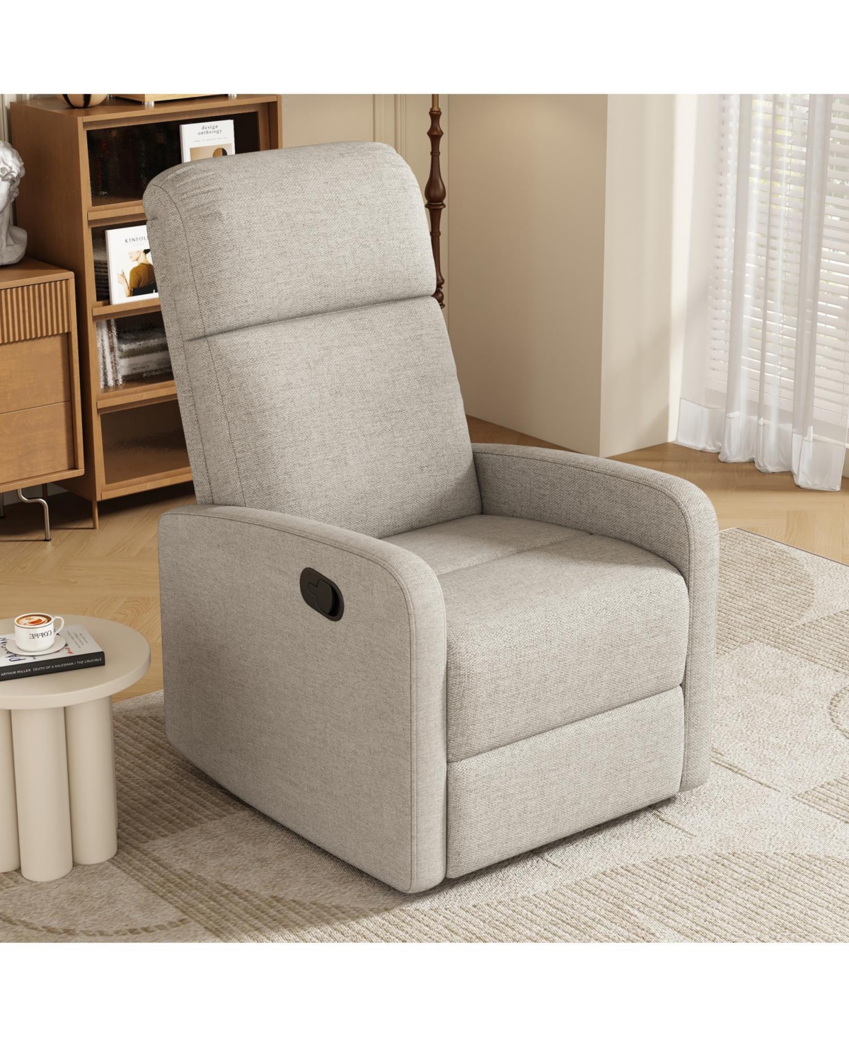 Streamdale Furniture Modern Manual Recliner Chair - Wheat