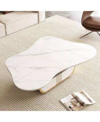 Streamdale Butterfly Coffee Table - Sintered Stone Top, Storage & Drawer