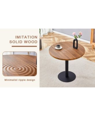 Streamdale 31.5" Round Dining Set- Wood Table & 4 PU Chairs