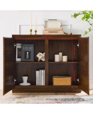 Walnut Sideboard Buffet Cabinet with Outlets