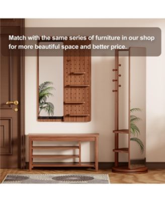 Solid Wood Shoe Rack Bench - 550lb Capacity - Entryway/Hallway