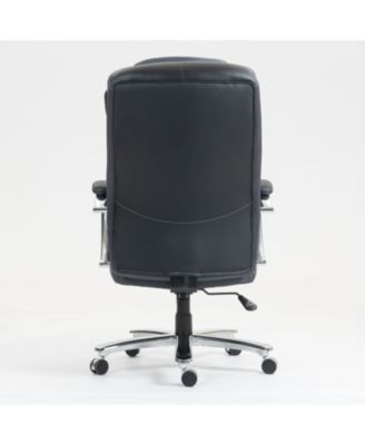 Ergonomic PU Leather Office Chair with Lumbar Support