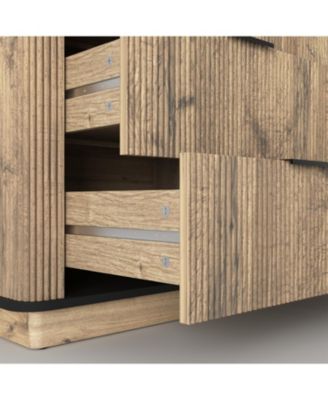 Modern 6-Drawer MDF Cabinet (47.2x15.7x29.6)