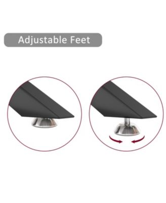 Glass Coffee Table with Metal Legs