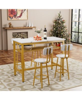 Kitchen Counter Height Table Set (Bar Table with 4 Chairs):