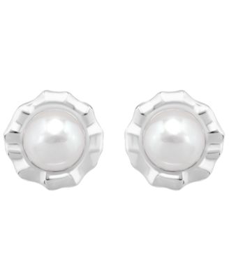 Cultured Freshwater Pearl (6mm) Post Earrings, Macy's Exclusive