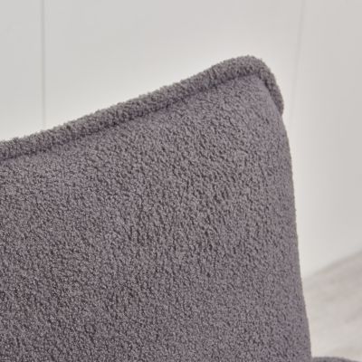 Luxurious Lamb Fabric Sofa with Cozy Toss Pillows for Ultimate Comfort