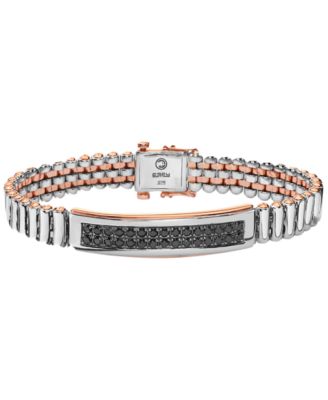 Men's Black Sapphire Bracelet (4 ct. t.w.) in Sterling Silver