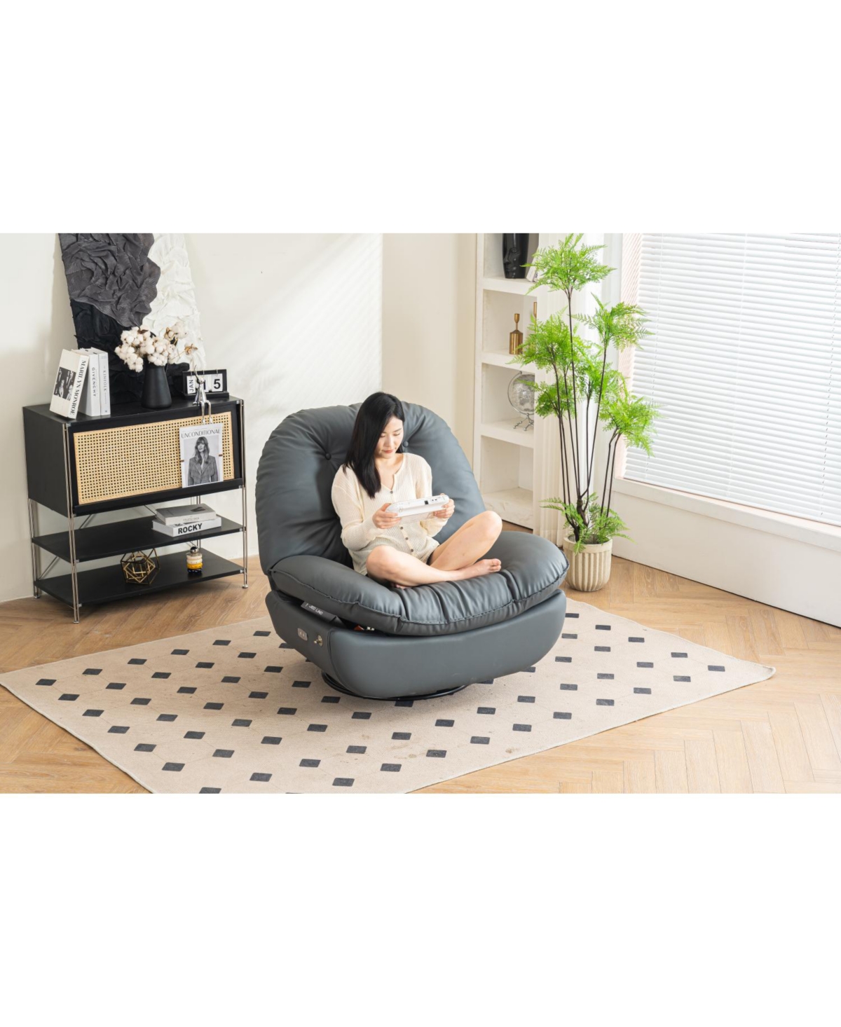 Streamdale Furniture Power Recliner with Bluetooth Music, Usb Charger