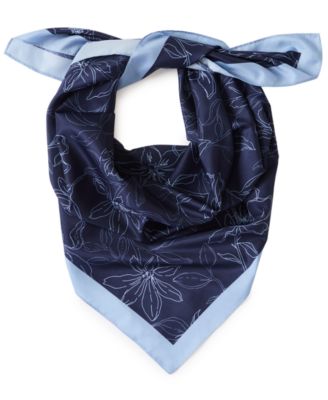 Sketch Floral Voile Square Scarf