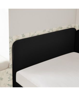 Streamdale Twin Upholstered Platform Bed Frame w/ 2 Drawers, Black