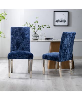  Velvet Dining Chairs (Set of 2) - Deep Blue