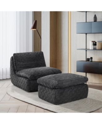 Full Compression sofa chair with swivel add Ottoman