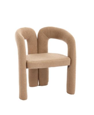 Velvet Upholstered Accent/Dining Chair Set of 2 (Camel Teddy)
