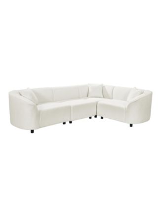 Streamdale  L-Shaped Sectional Sofa- Plush 4-Seater, Boucle Upholstery