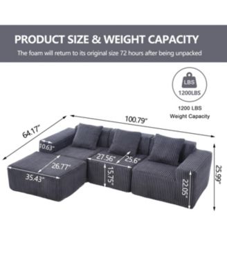 Modern Minimalist Modular Sectional Sofa