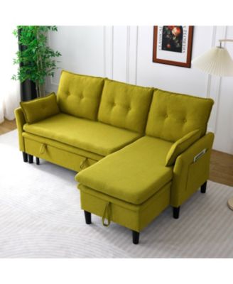 Streamdale Green L-Shaped Sectional Sofa with Storage