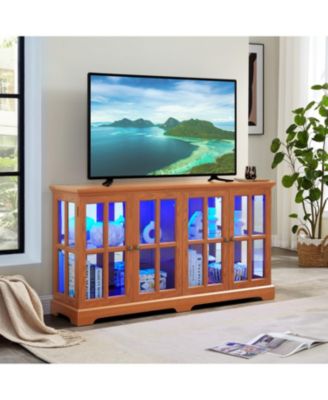 + 1 Pc + Wood (Dark Oak) + LED Lighting + Curio Cabinet