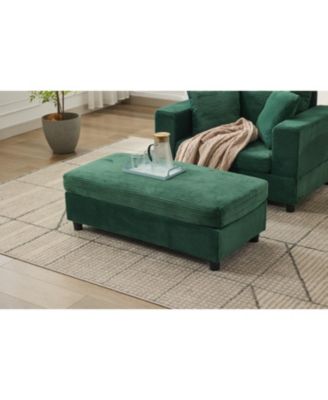  Chaise Lounge with Storage Ottoman & Pillows