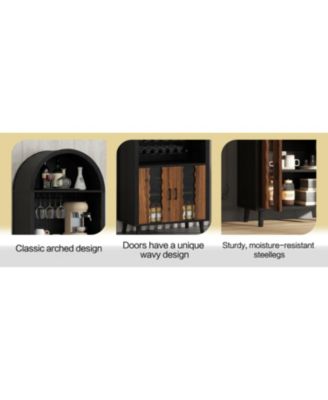 + 71" + Wood (assuming material is wood) + Wine Rack & Glass Holder + Wine Bar Cabinet